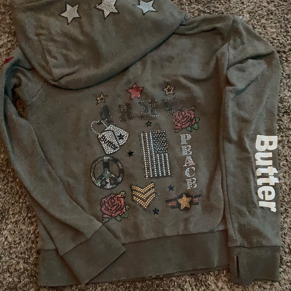 Butter Vintage Style Zip-Up Hoodie